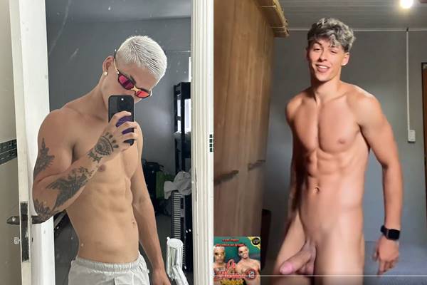 Vídeo de Alex Mendes dançando nu e excitado
