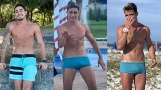 Fotos e vídeo do TikToker Ryan Canto com o pênis marcando na roupa