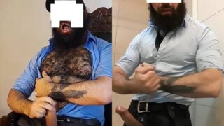 Homem maduro urso e peludo gozando muito em vídeo caseiro